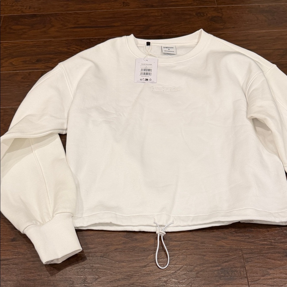 Gym shark White Sweatshirt for Women